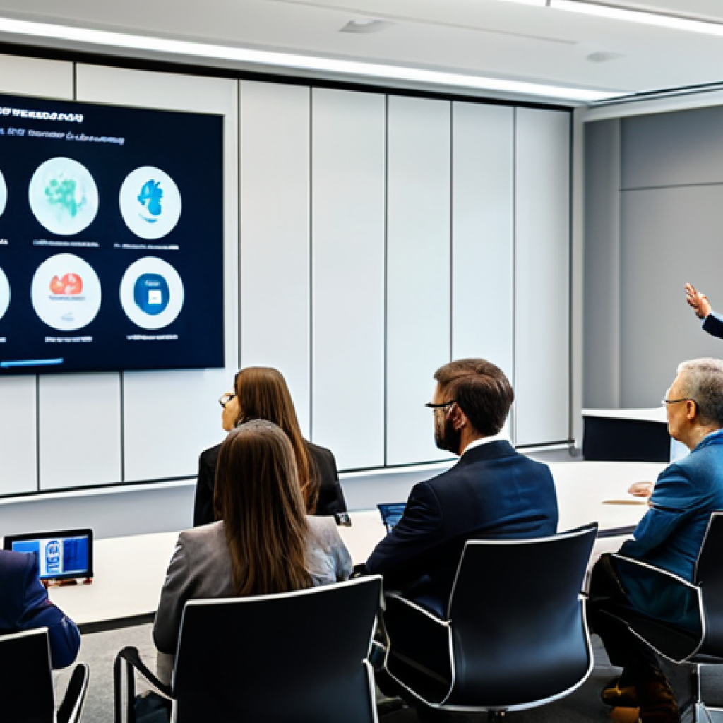 **
"A diverse group of fully clothed people – citizens, experts, and government officials – are engaged in a constructive discussion at an AI ethics forum, appropriate content, safe for work. The setting is a modern conference room with large screens displaying informative graphics. Everyone is wearing professional or modest attire. Perfect anatomy, correct proportions, well-formed hands, natural pose, professional photography, high quality, family-friendly."
**