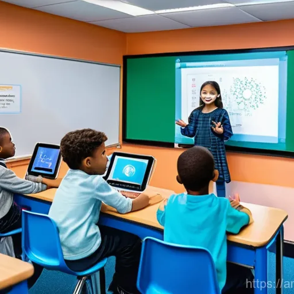 AI 윤리 교육의 필요성과 효과 - **Image Prompt 1: Future Innovators Learning AI Ethics**
A vibrant and modern classroom filled w...