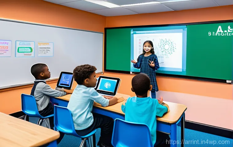 AI 윤리 교육의 필요성과 효과 - **Image Prompt 1: Future Innovators Learning AI Ethics**
    A vibrant and modern classroom filled w...