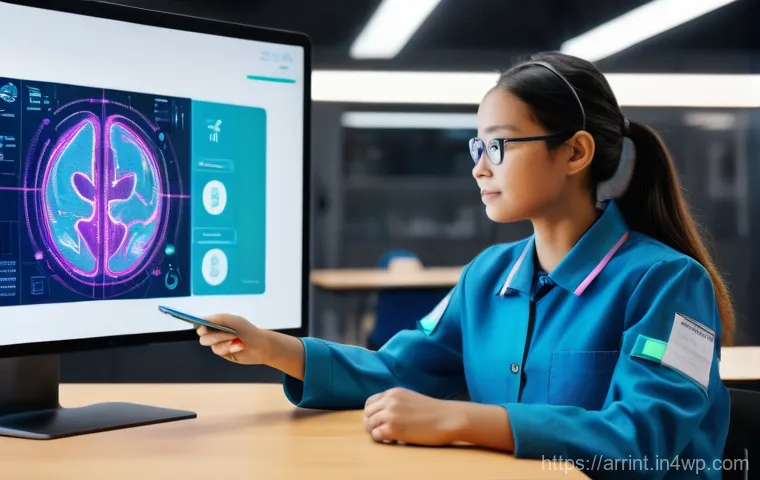 AI 시스템의 사회적 영향 분석 방법 - **Digital Privacy and AI's Gaze:** A person in their mid-20s to early 30s, dressed in everyday casua...