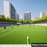 Home 21 시민참여 AI 윤리의 실천 사례 - **Prompt:** A vibrant, sunny community park in a modern city setting, inspired by Gwangmyeong City's...